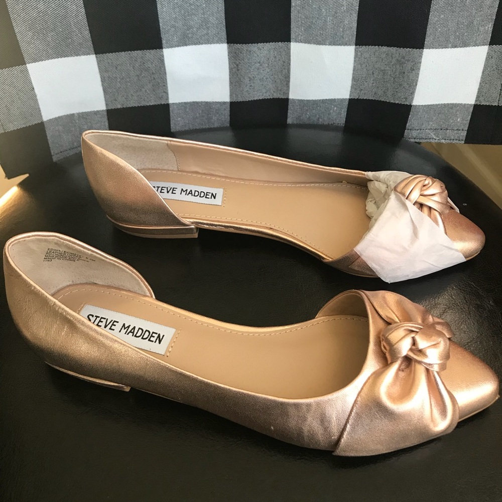 **New** Steve Madden rose gold pointed toe flats